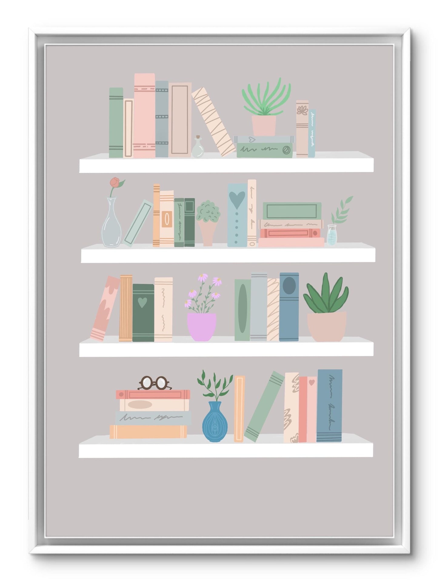 Book shelf wall art
