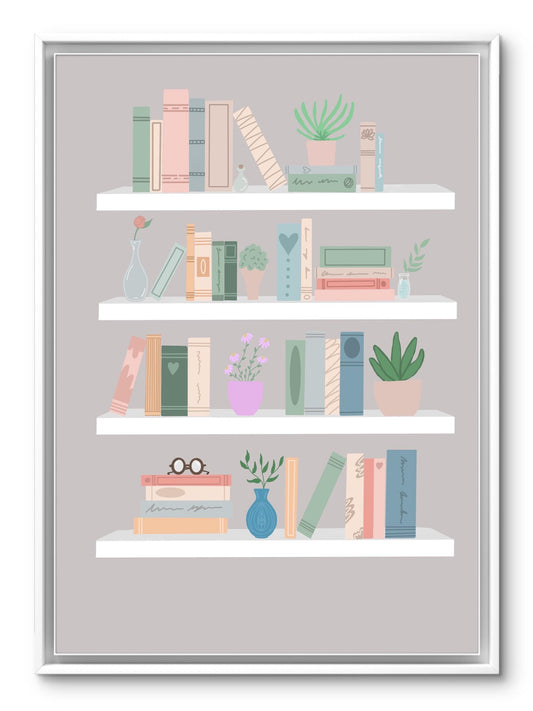 Book shelf wall art